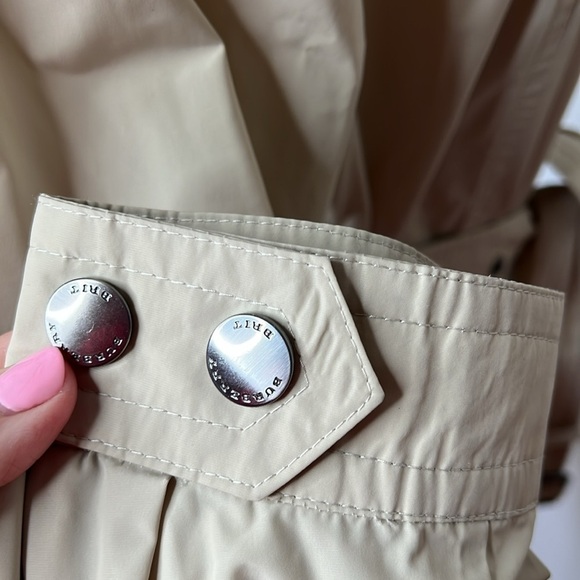 NWT Burberry Brit W. CHARSTONE45 Nova Check Logo WINDBREAKER Trench Coat 14 - Picture 8 of 15